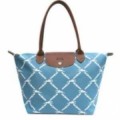 Sac Le Pliage Longchamps Paris soldes Grid Carreaux Bleu